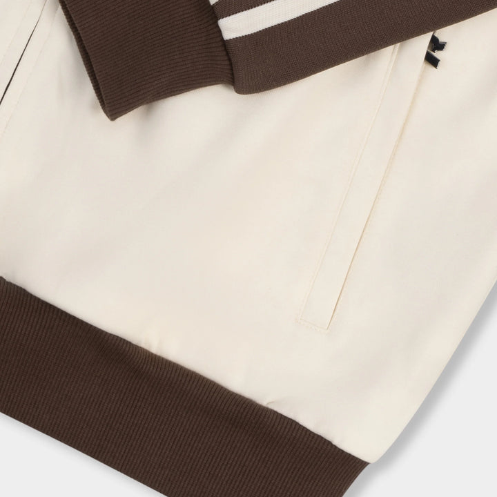 RIVERO - DUAL STRIPE TRACKJACKET BROWN/CREAM