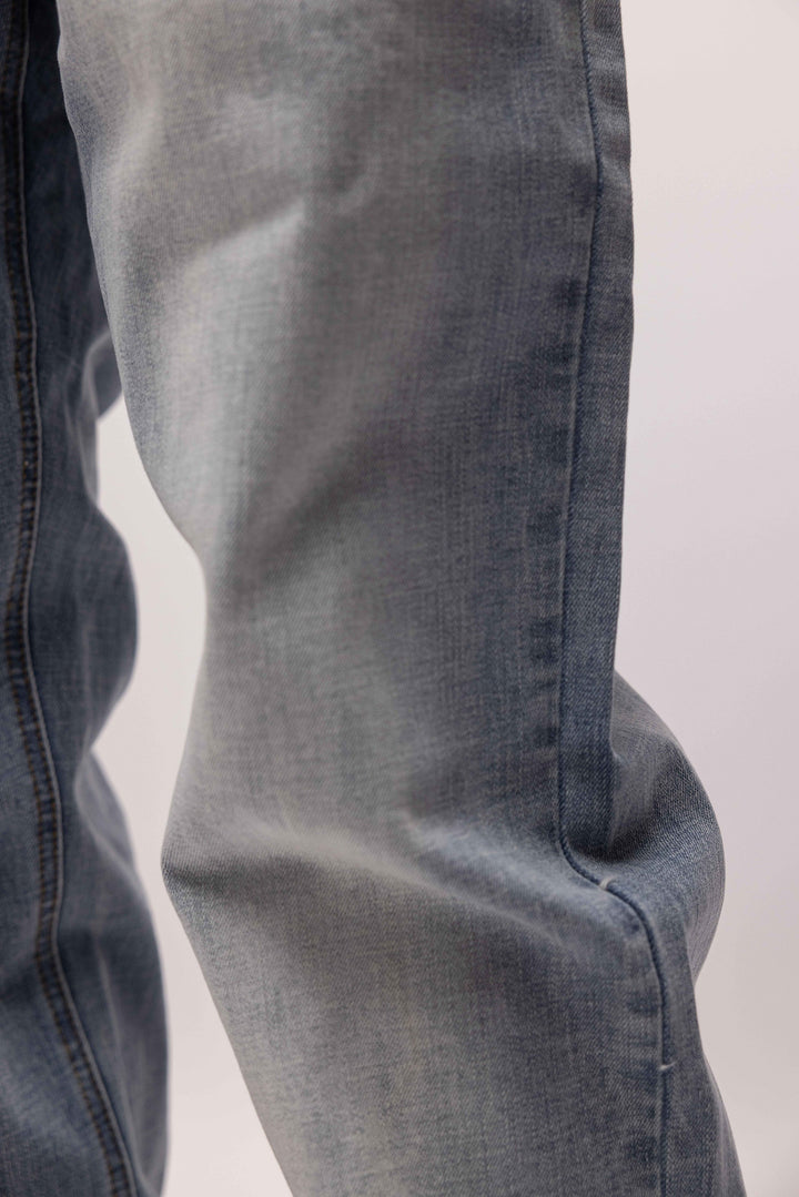 RIVERO - REGULAR EMBOSSED WASHED DENIM JEANS