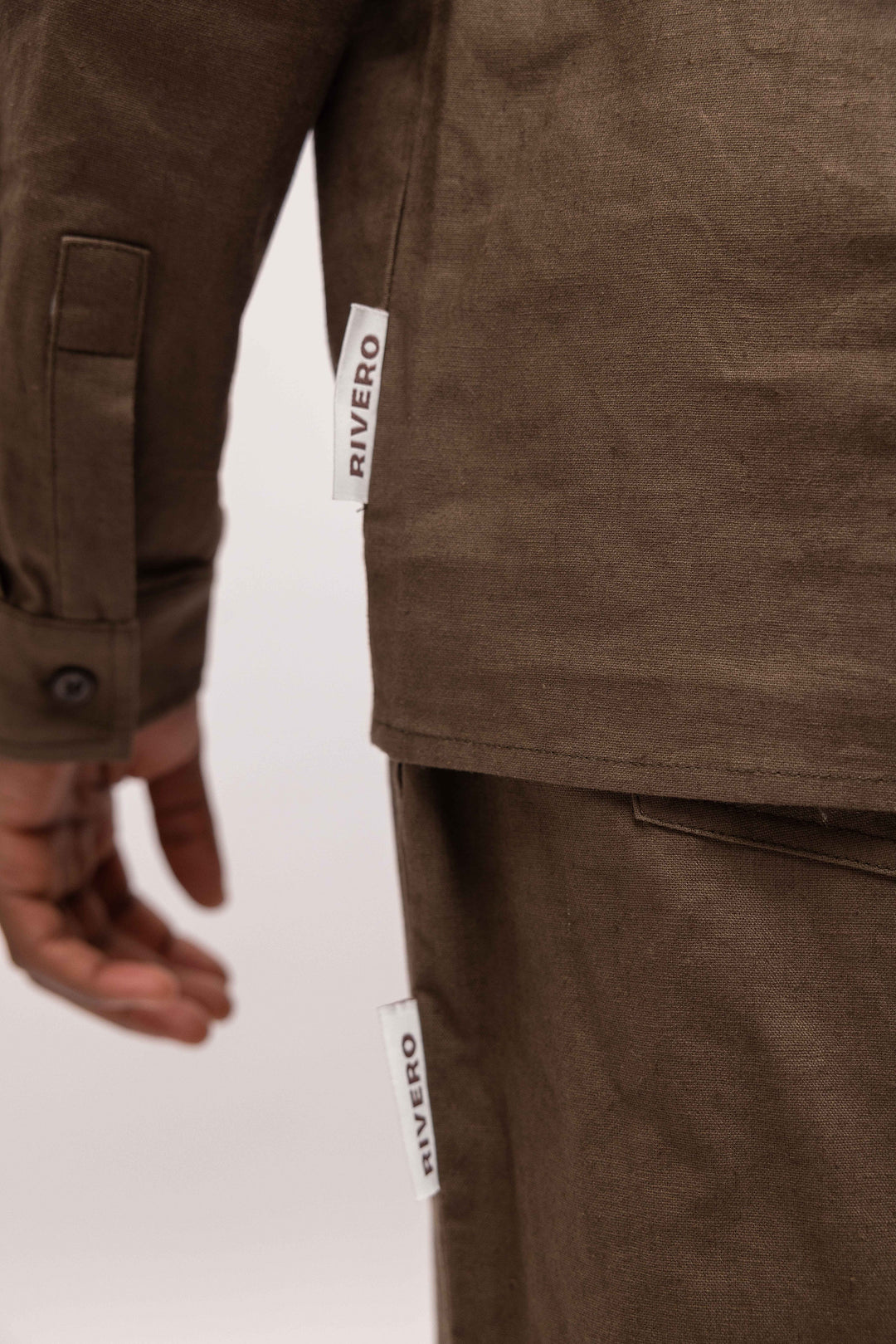 RIVERO - LINEN SHIRT BROWN