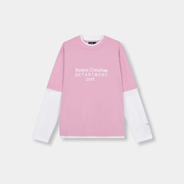 RIVERO - FORM CONTRAST LONGSLEEVE - WHITE/PINK