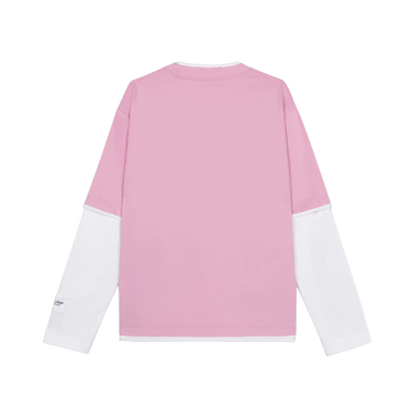 RIVERO - CREATIVE DEPT DOUBLE LAYERED TEE - WHITE/PINK