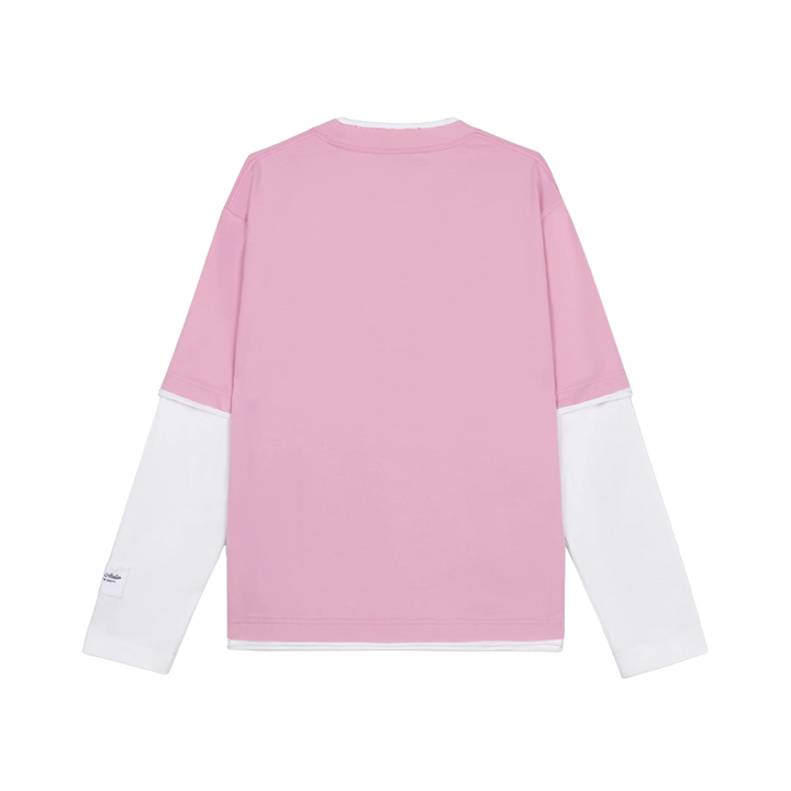 RIVERO - CREATIVE DEPT DOUBLE LAYERED TEE - WHITE/PINK