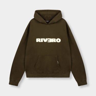 RIVERO - FRAYED ECHO HOODIE - BROWN