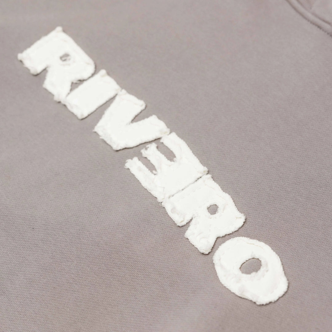 RIVERO - FRAYED ECHO HOODIE - GREY