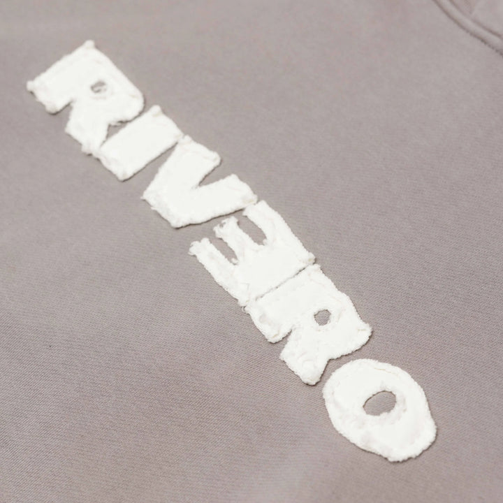 RIVERO - FRAYED ECHO HOODIE - GREY