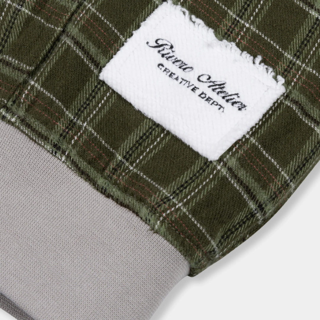 RIVERO - REVERSE PLAID ZIP HOODIE