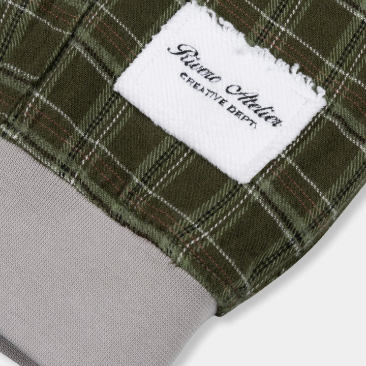 RIVERO - REVERSE PLAID ZIP HOODIE