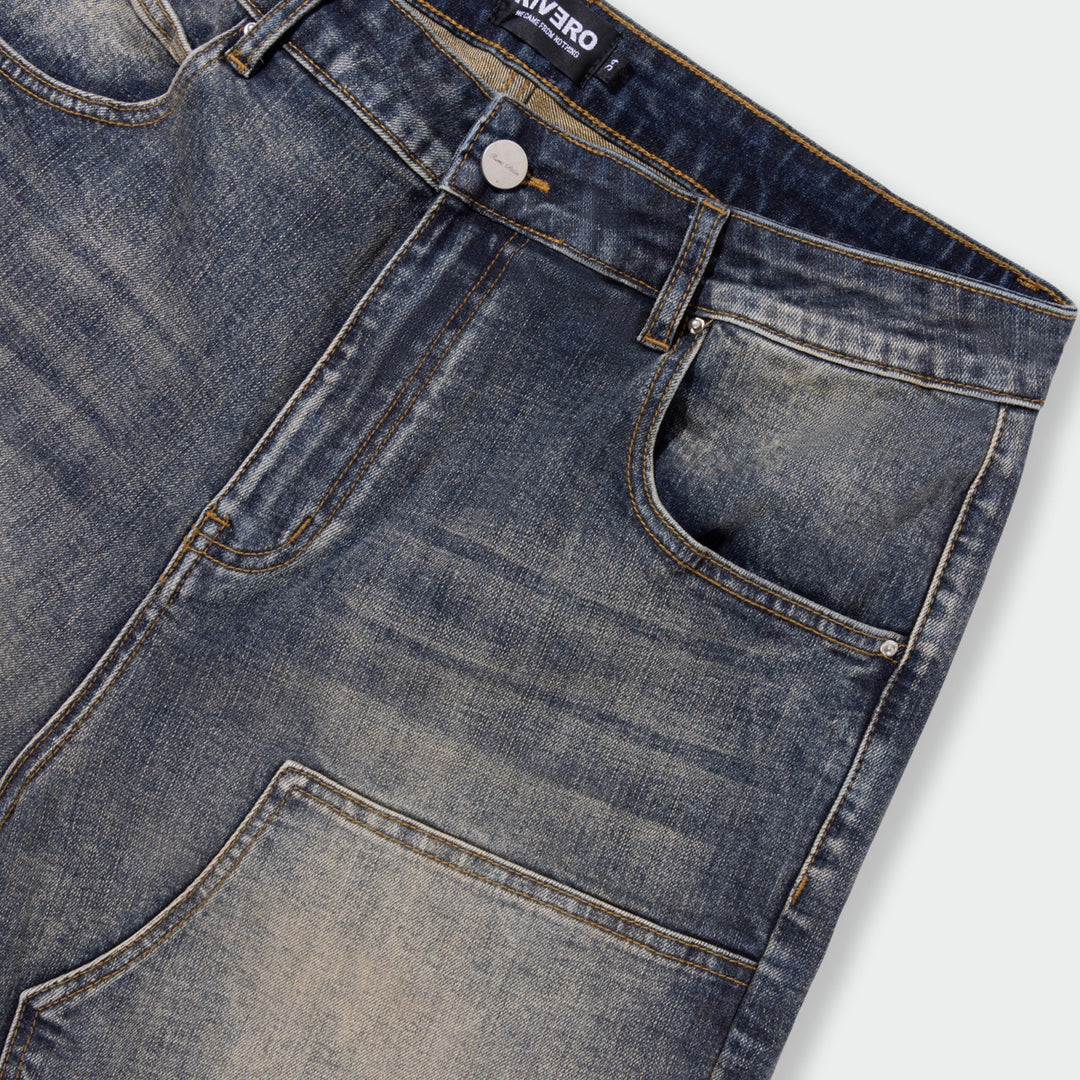 RIVERO - WORKER DENIM SHORTS MIDNIGHT BLUE