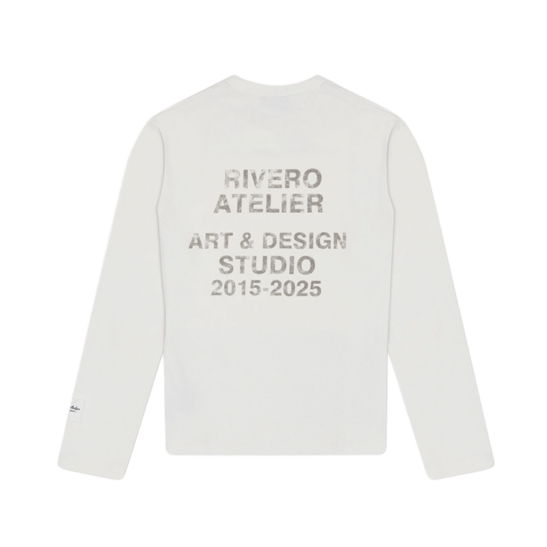 RIVERO - ART &amp; DESIGN WAFFLE LONGSLEEVE WHITE