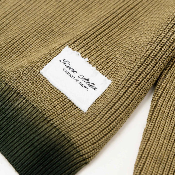 RIVERO - FADED KNIT SWEATER - GREEN