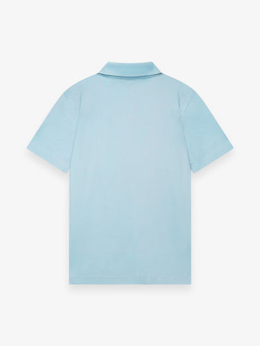 VALENZA - SUPIMA POLO ZIP COLLAR S/S - BLUE DIAMOND