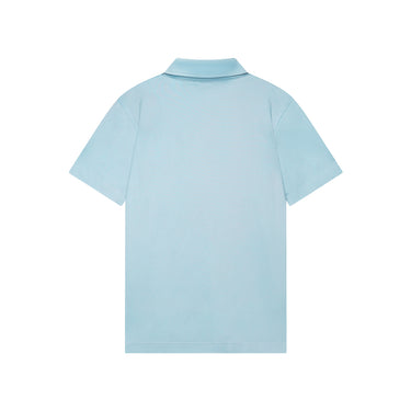 VALENZA - SUPIMA POLO ZIP COLLAR S/S - BLUE DIAMOND