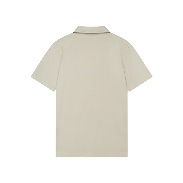 VALENZA - SUPIMA POLO ZIP COLLAR S/S - STONE