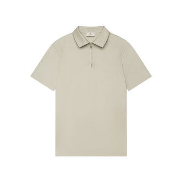 VALENZA - SUPIMA POLO ZIP COLLAR S/S - STONE