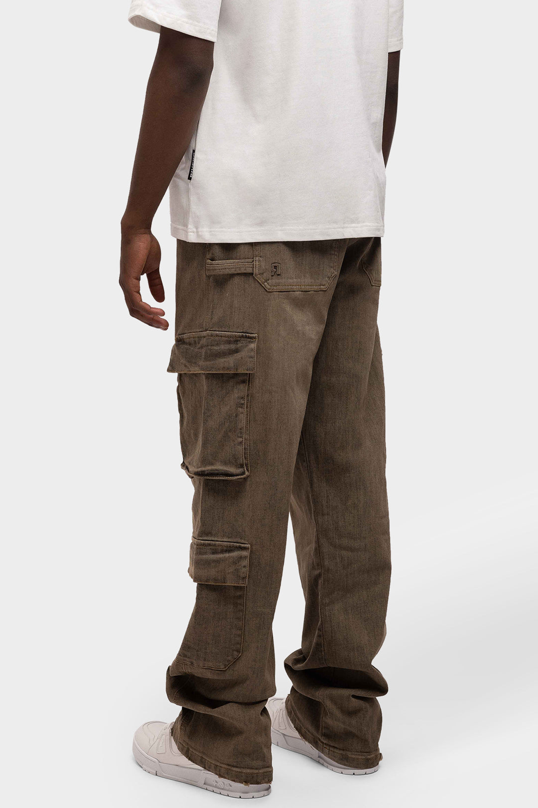 RIVERO - BAGGY VINTAGE WASHED CARGO DENIM JEANS