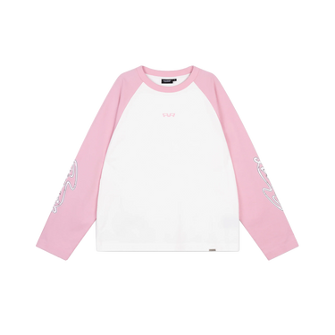 RIVERO - FORM CONTRAST LONGSLEEVE - WHITE/PINK