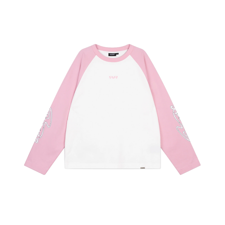 RIVERO - FORM CONTRAST LONGSLEEVE - WHITE/PINK