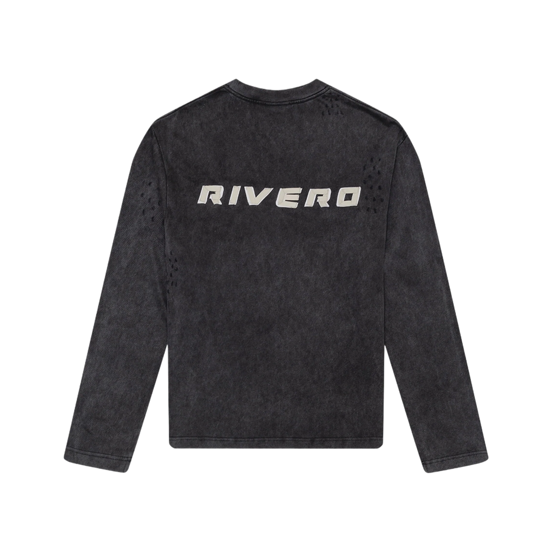RIVERO - SIGNATURE TAPED LONGSLEEVE WASHED BLACK