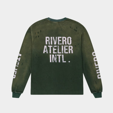 RIVERO - INTL. WASHED WAFFLE LONGSLEEVE GREEN
