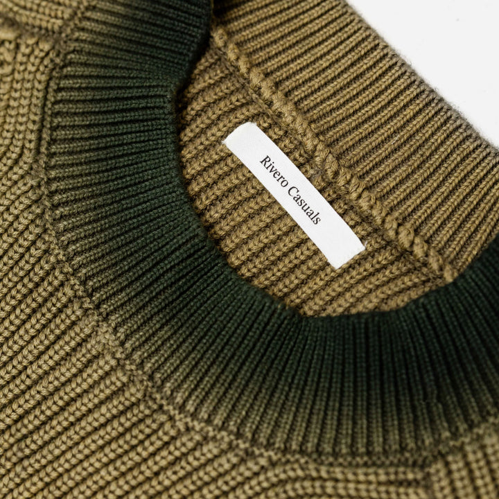 RIVERO - FADED KNIT SWEATER - GREEN