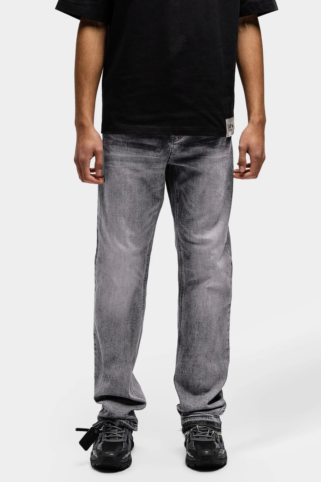 RIVERO - REGULAR GRANITE EMBOSSED DENIM JEANS