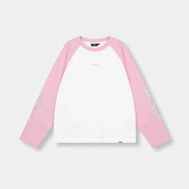 RIVERO - FORM CONTRAST LONGSLEEVE - WHITE/PINK