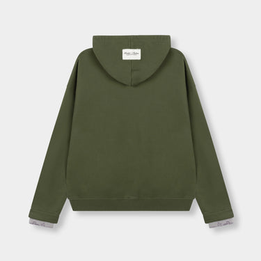 RIVERO - ACADEMY DENIM CUTT OFF HOODIE - GREEN