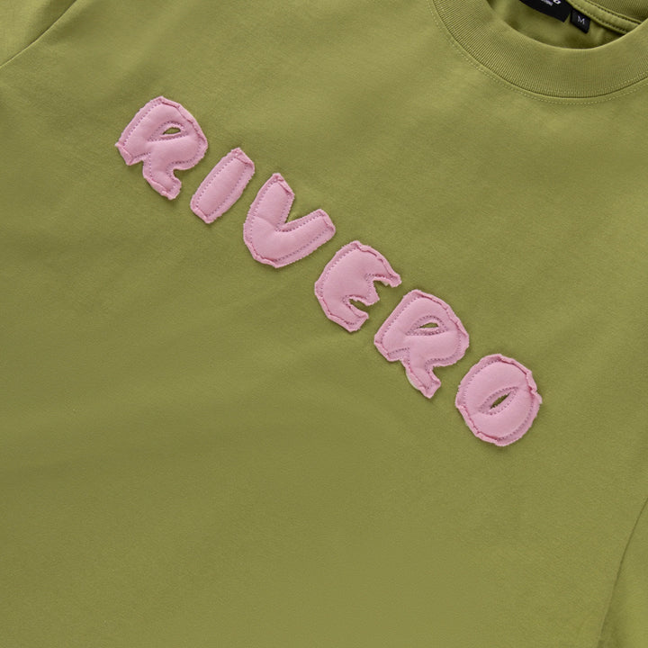 RIVERO - PUFFED LOGO T-SHIRT MOSS
