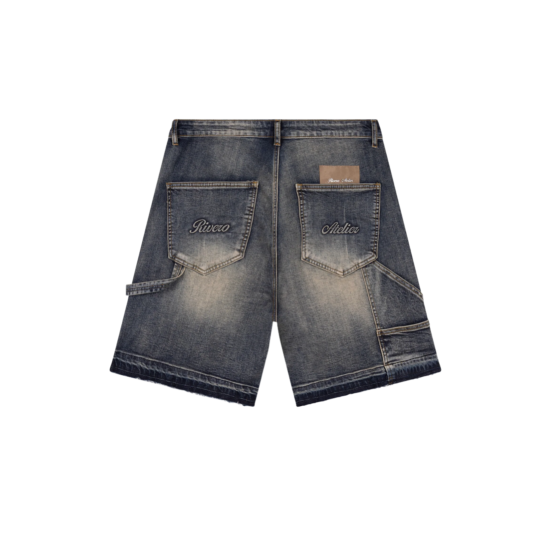 RIVERO - WORKER DENIM SHORTS MIDNIGHT BLUE