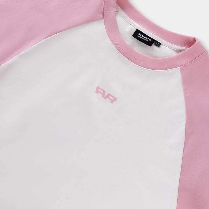 RIVERO - FORM CONTRAST LONGSLEEVE - WHITE/PINK
