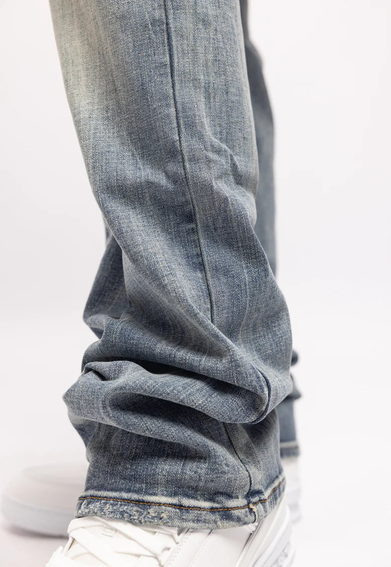 RIVERO - BLEACH WASHED DENIM JEANS