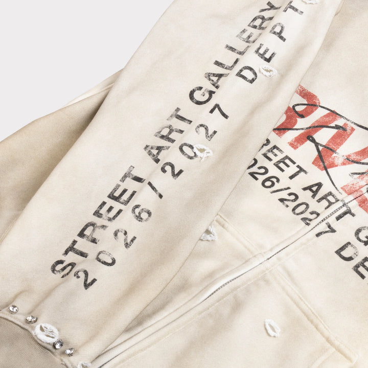 RIVERO - FADED GEMSTONE ZIP HOODIE