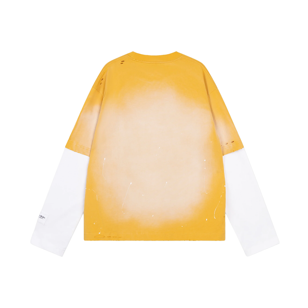 RIVERO - FADE ARTIFACT SUN BLEACH DOUBLE LAYERED TEE