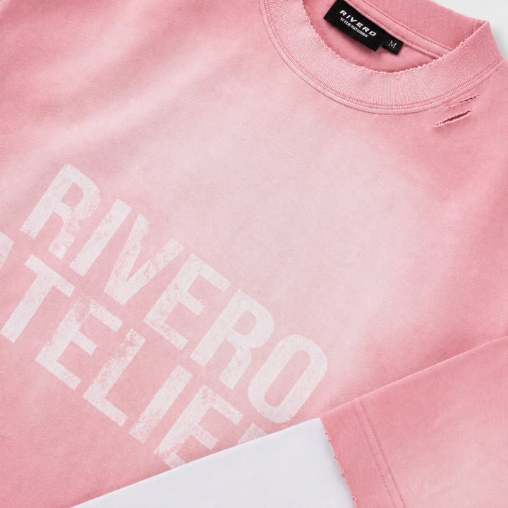 RIVERO - FADE ARTIFACT DAWN DOUBLE LAYERED TEE