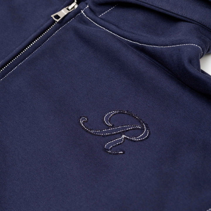 RIVERO - SEAMS ZIP HOODIE - NAVY