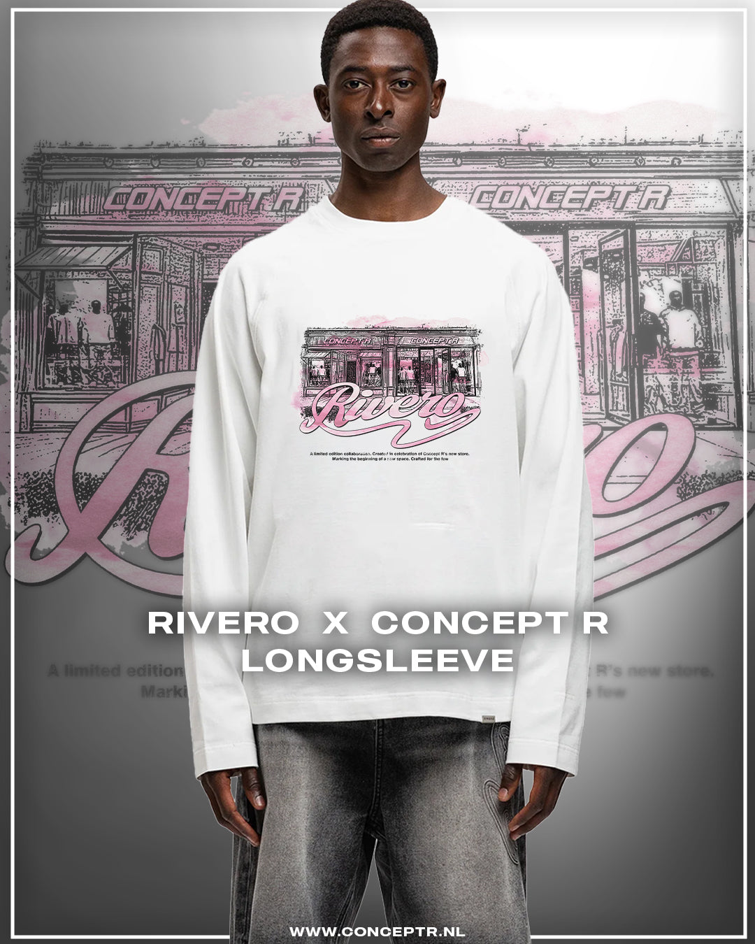 RIVERO X CONCEPT R LIMITED COLLAB TEE WHITE