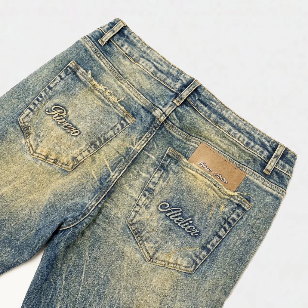 RIVERO - ARTISAN DAMAGE WASHED DENIM