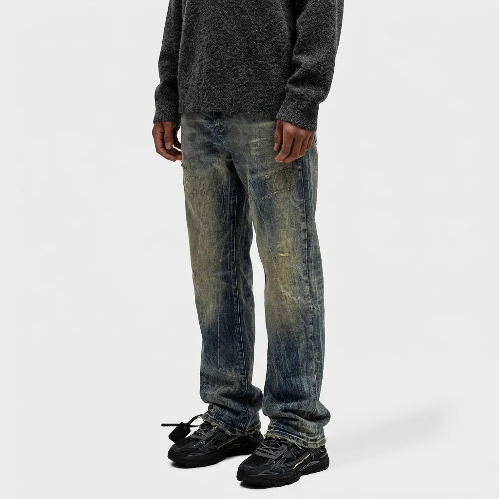RIVERO - ARTISAN DAMAGE WASHED DENIM