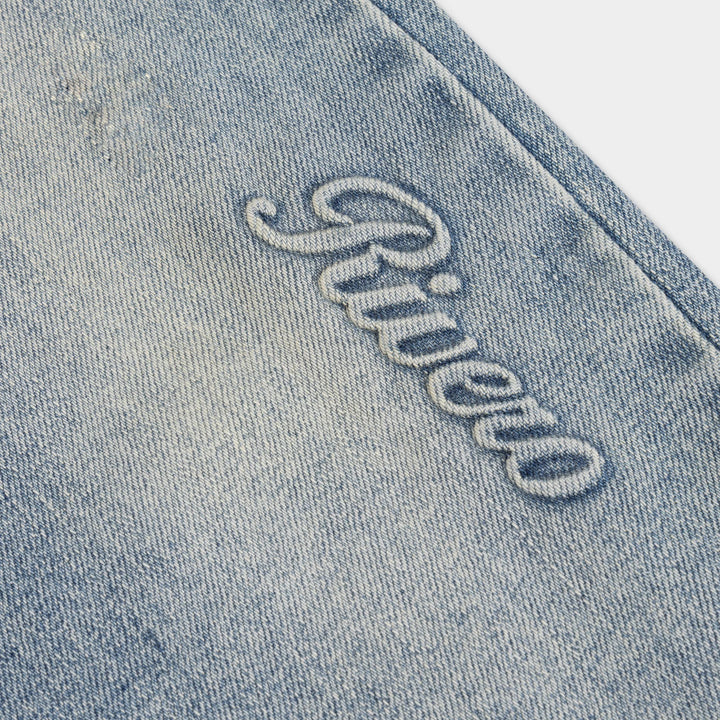 RIVERO - DUSTED FADE EMBOSSED DENIM