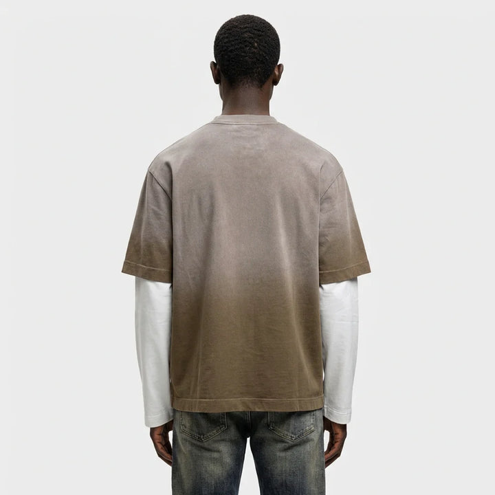 RIVERO - EARTH WASHED STATEMENT DOUBLE LAYERED TEE