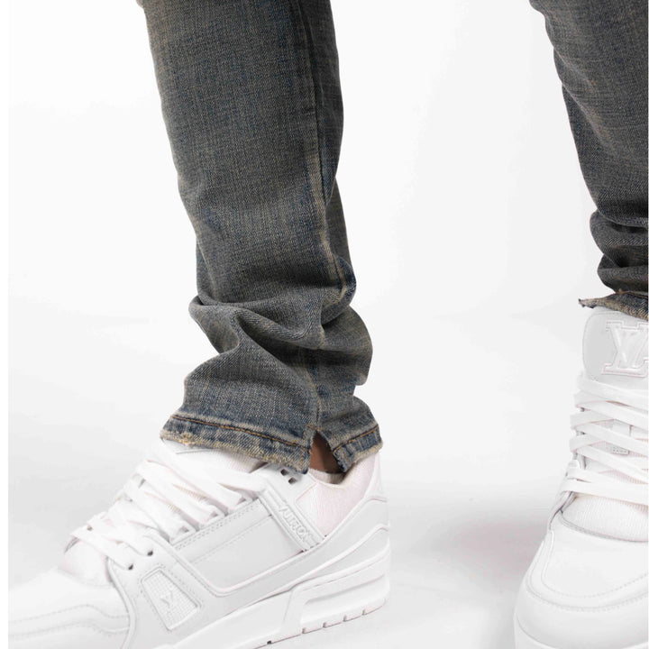 RIVERO - RIPPED ARCHIVE DENIM SLIGHTLY SPLIT