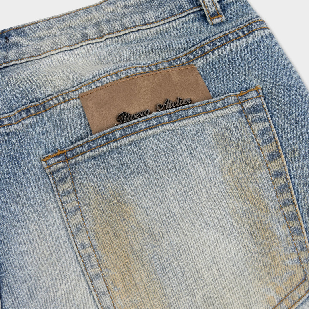RIVERO - DUSTED FADE EMBOSSED DENIM