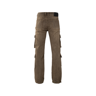 RIVERO - BAGGY VINTAGE WASHED CARGO DENIM JEANS