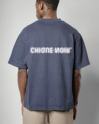 CHIC NOIR - BLURRY LOGO TEE - NAVY