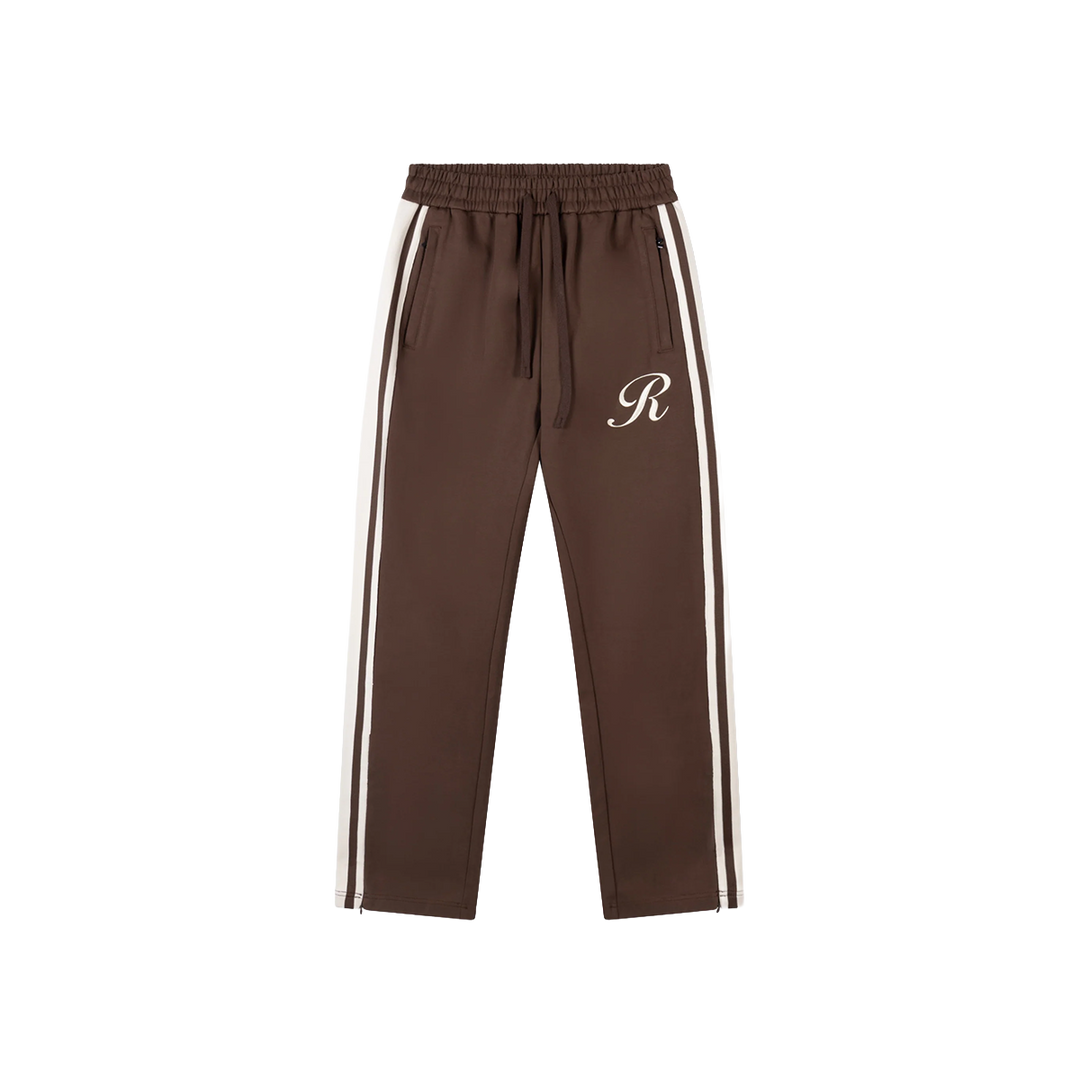 RIVERO - DUAL STRIPE TRACKPANTS BROWN/CREAM