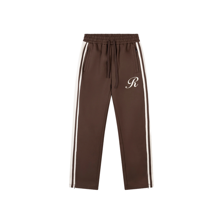 RIVERO - DUAL STRIPE TRACKPANTS BROWN/CREAM