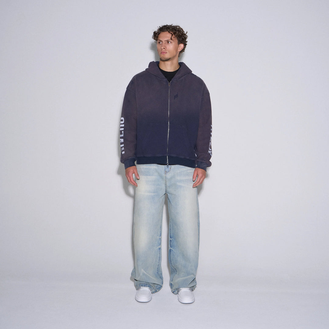 RIVERO - BAGGY MIST BLUE DENIM JEANS