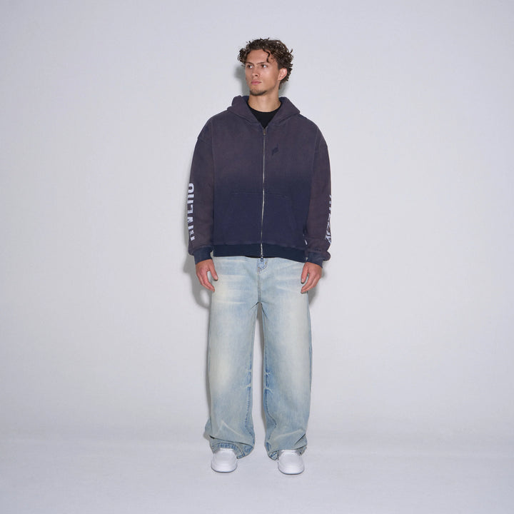 RIVERO - BAGGY MIST BLUE DENIM JEANS