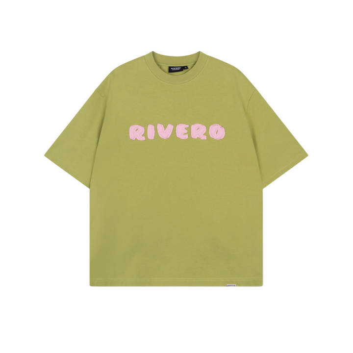 RIVERO - PUFFED LOGO T-SHIRT MOSS