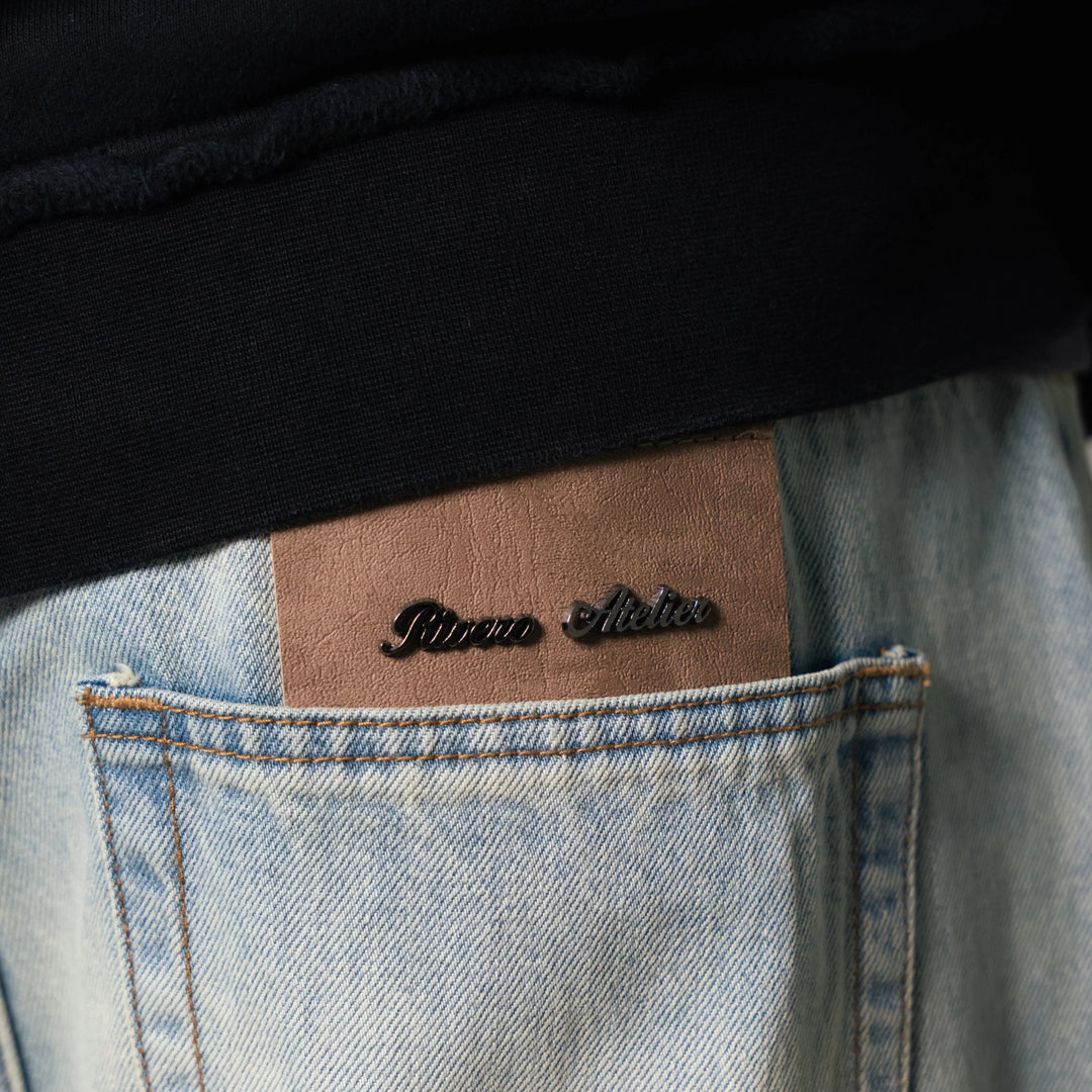 RIVERO - BAGGY MIST BLUE DENIM JEANS